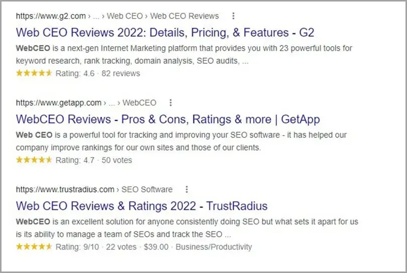 Semrush Product Review Keywords Side by Side