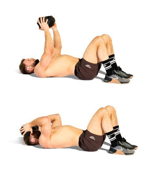 Laying Single Dumbbell Crush Extension
